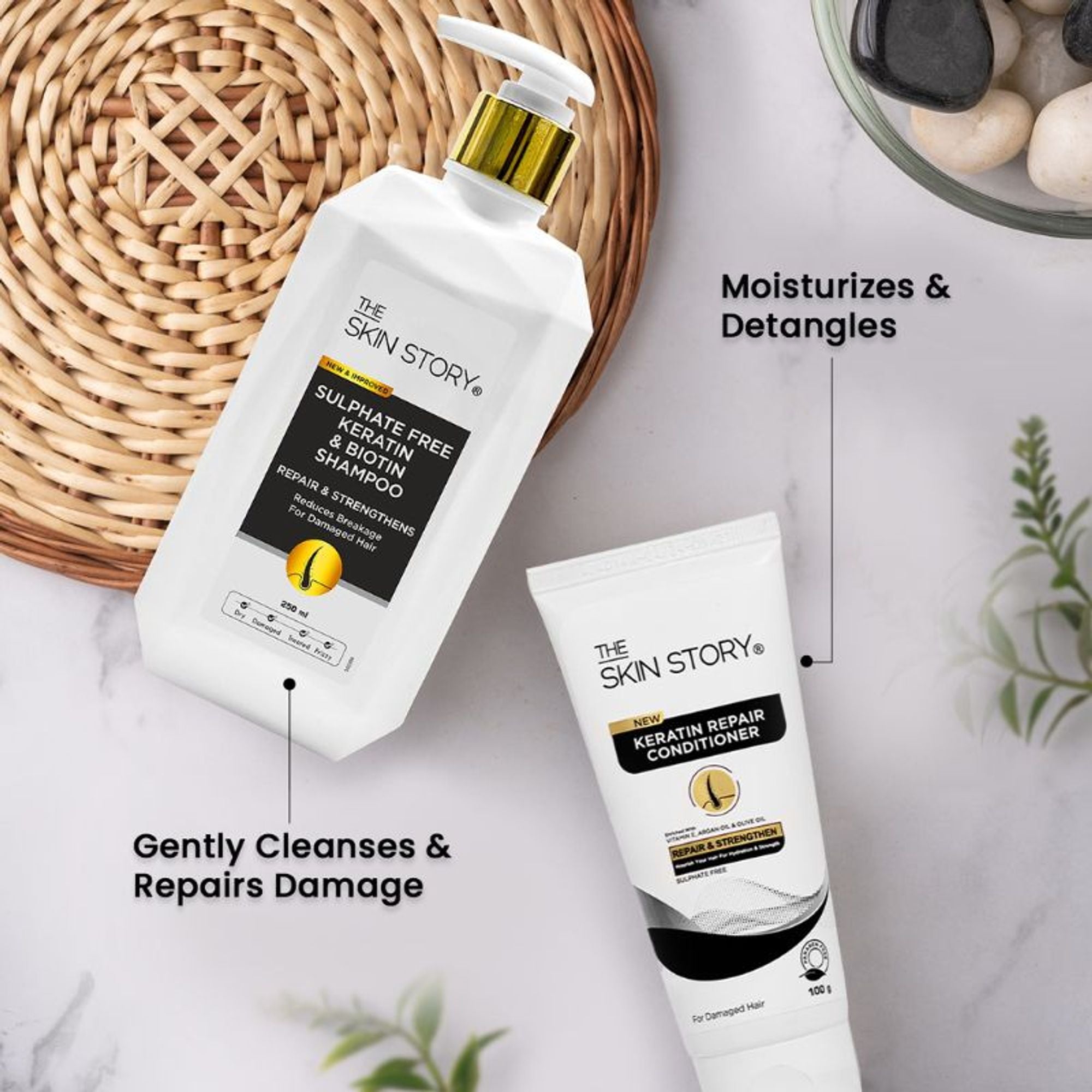 The Skin Story Sulphate Free Keratin Smooth Shampoo For Dry Damaged Hair - Distacart