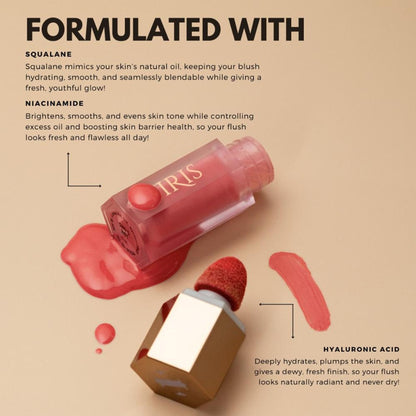 IRIS COSMETICS Oh! She Blushes Liquid Blush - Warm Brown - Distacart