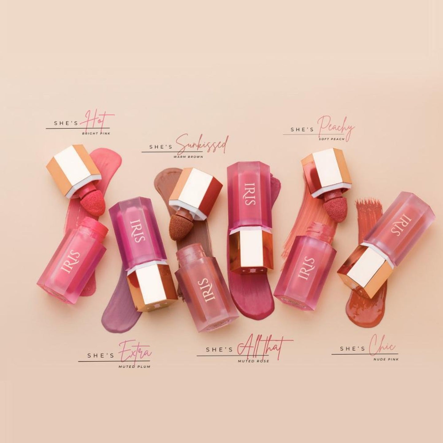 IRIS COSMETICS Oh! She Blushes Liquid Blush - Warm Brown - Distacart