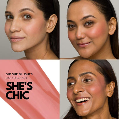 IRIS COSMETICS Oh! She Blushes Liquid Blush - Nude Pink - Distacart