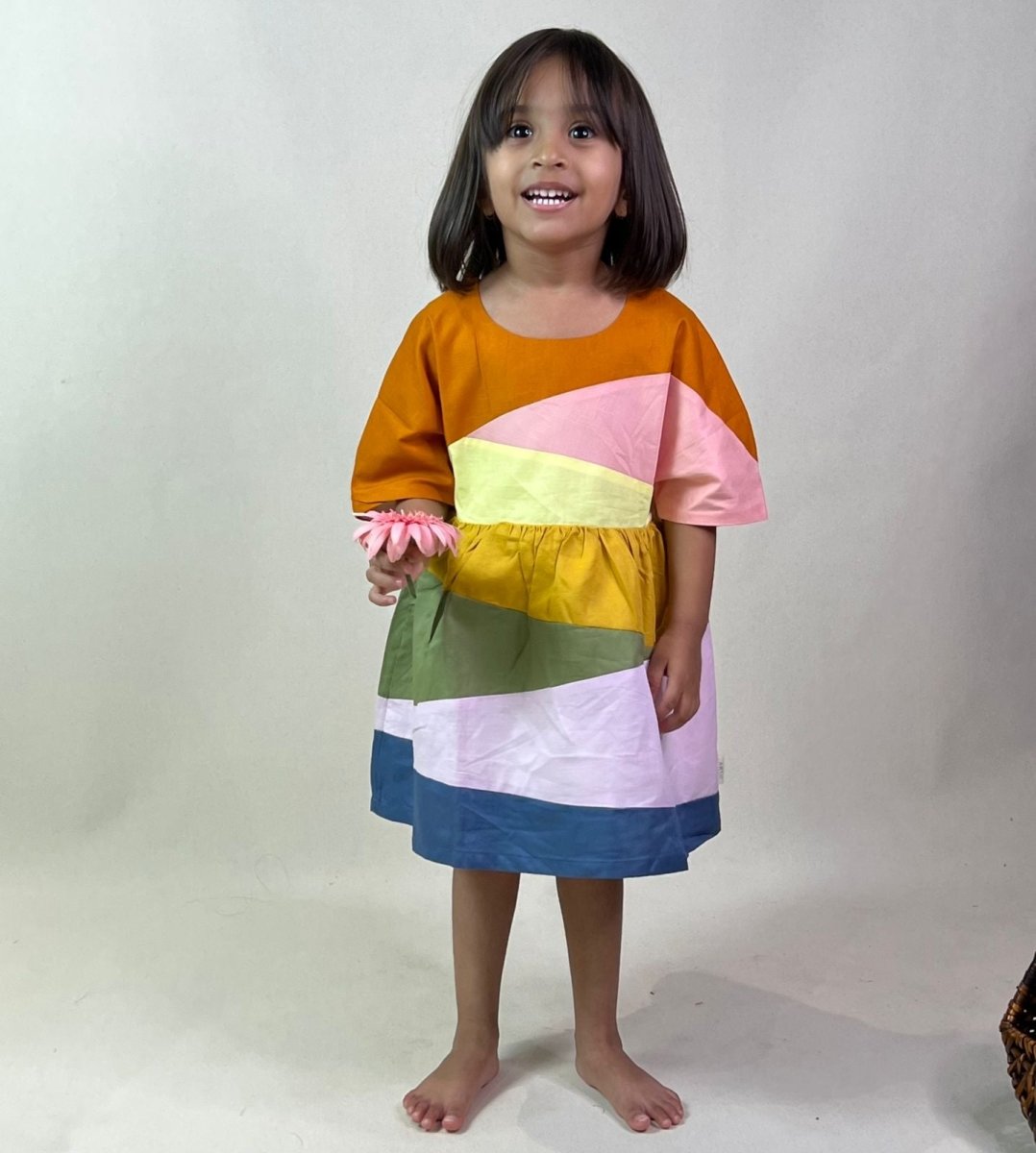 ArthLife Multi-Color Block Dress - Distacart