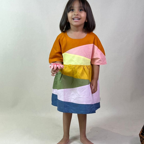 ArthLife Multi-Color Block Dress - Distacart
