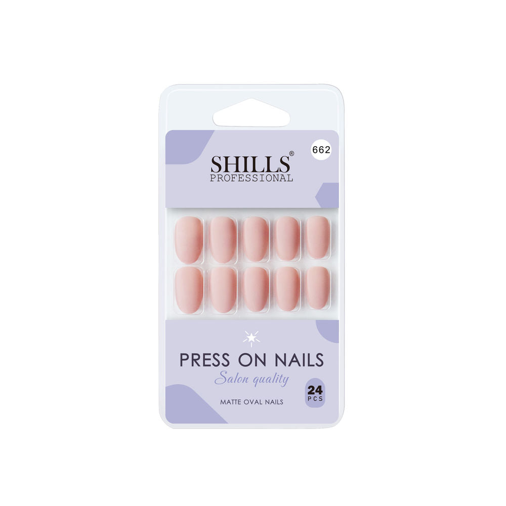 shills professional reusable press on nails oval spn662