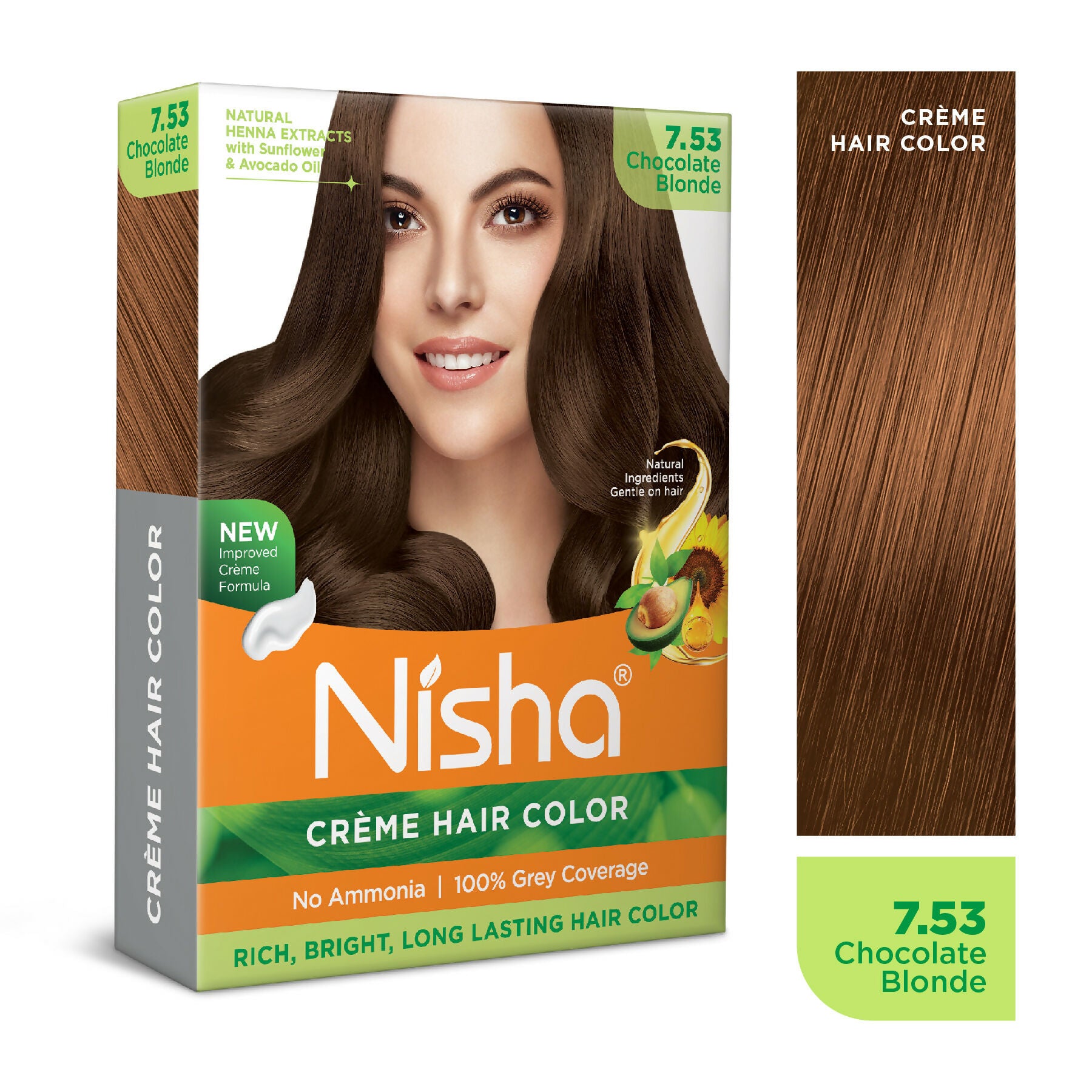 Nisha Creme Hair Color for Women - Chocolate Blonde - Distacart