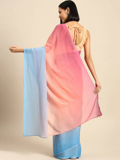 Ahalyaa Women's Traditional wear Saree - Peach - Distacart