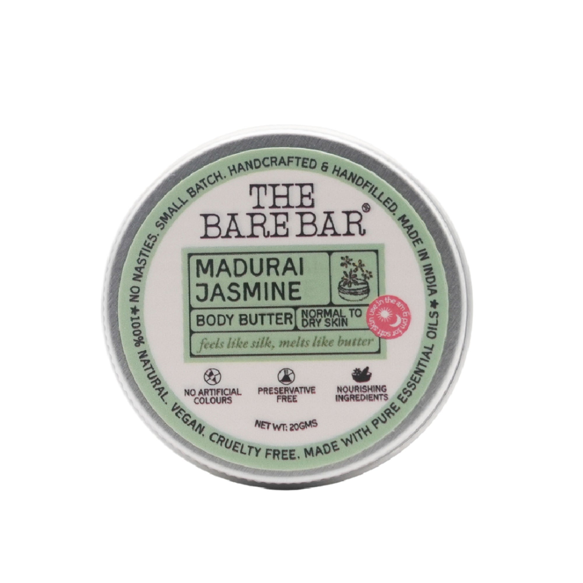 The Bare Bar Madurai Jasmine Body Butter - Floral Moisturizer For Smooth, Radiant Skin - Distacart