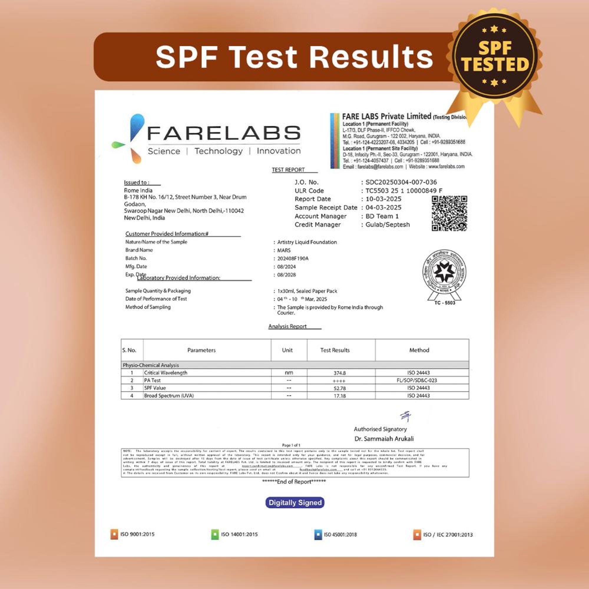 MARS Cosmetics Artistry Liquid Foundation - 01-Warm Vanilla