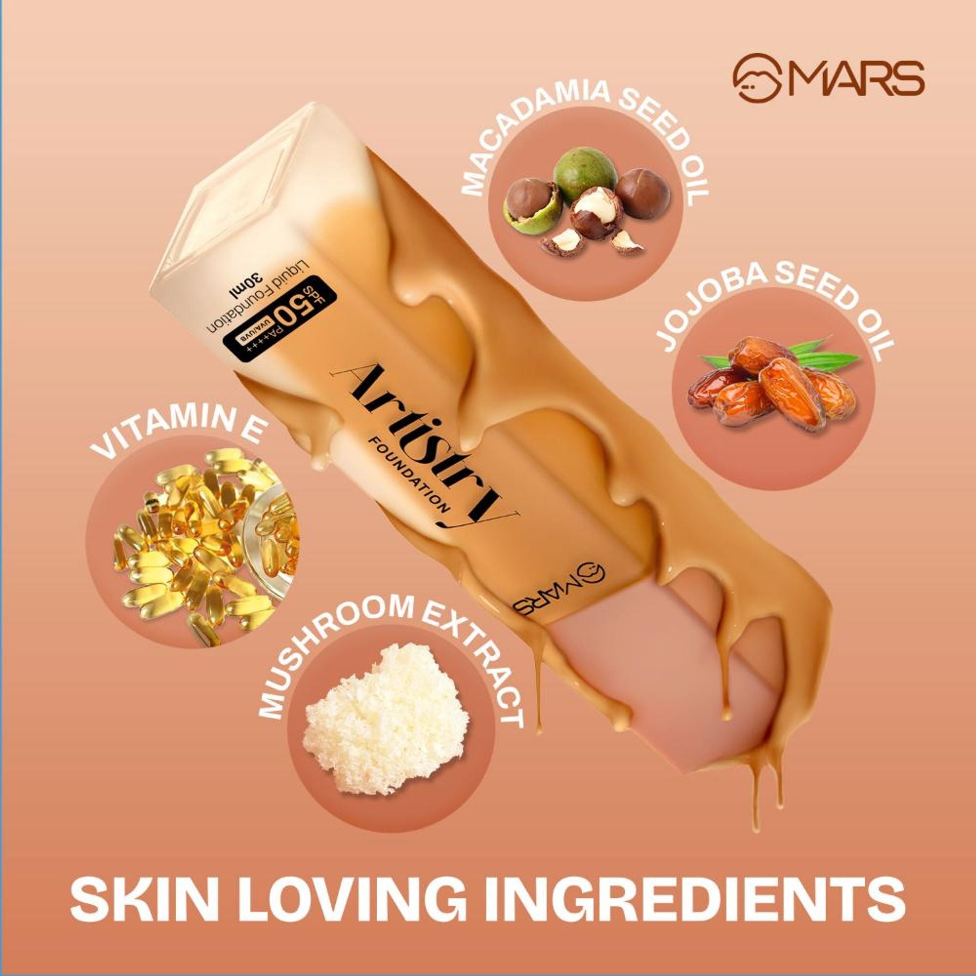 MARS Cosmetics Artistry Liquid Foundation - 08-Nutmeg Crunch