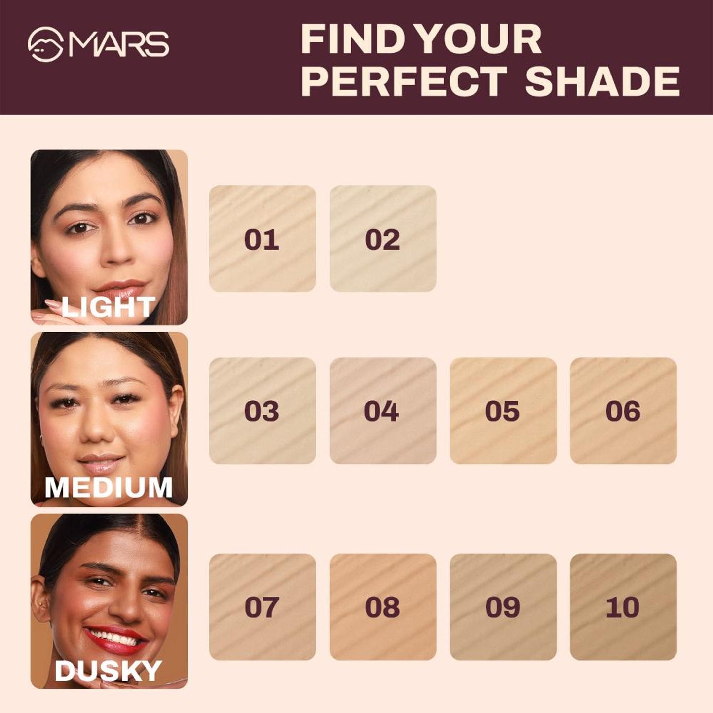MARS Cosmetics SPF30 PA+++ Zero Blend Weightless Foundation - 02 Shell Coconut - Distacart