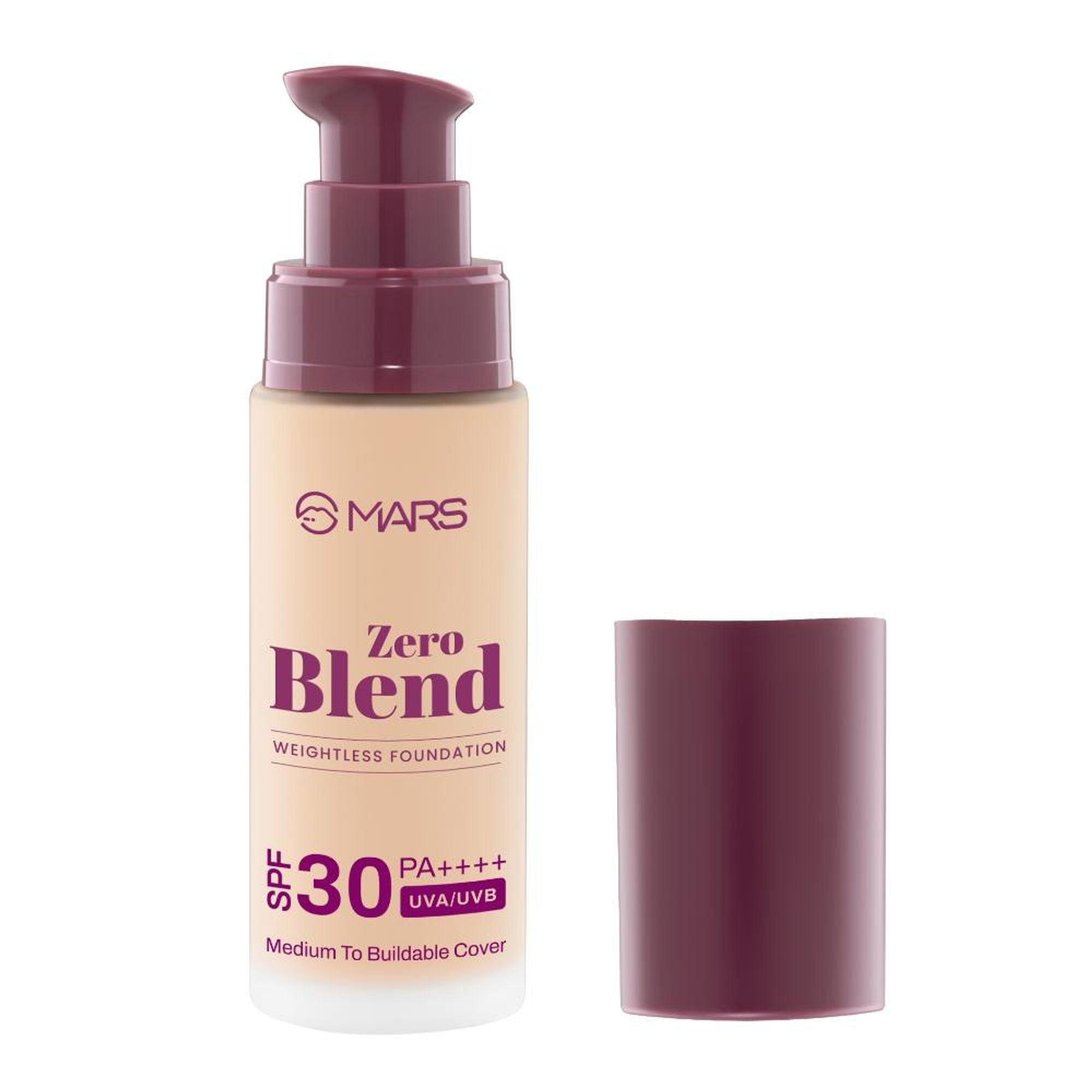 MARS Cosmetics SPF30 PA+++ Zero Blend Weightless Foundation - 07 Caramel Glow