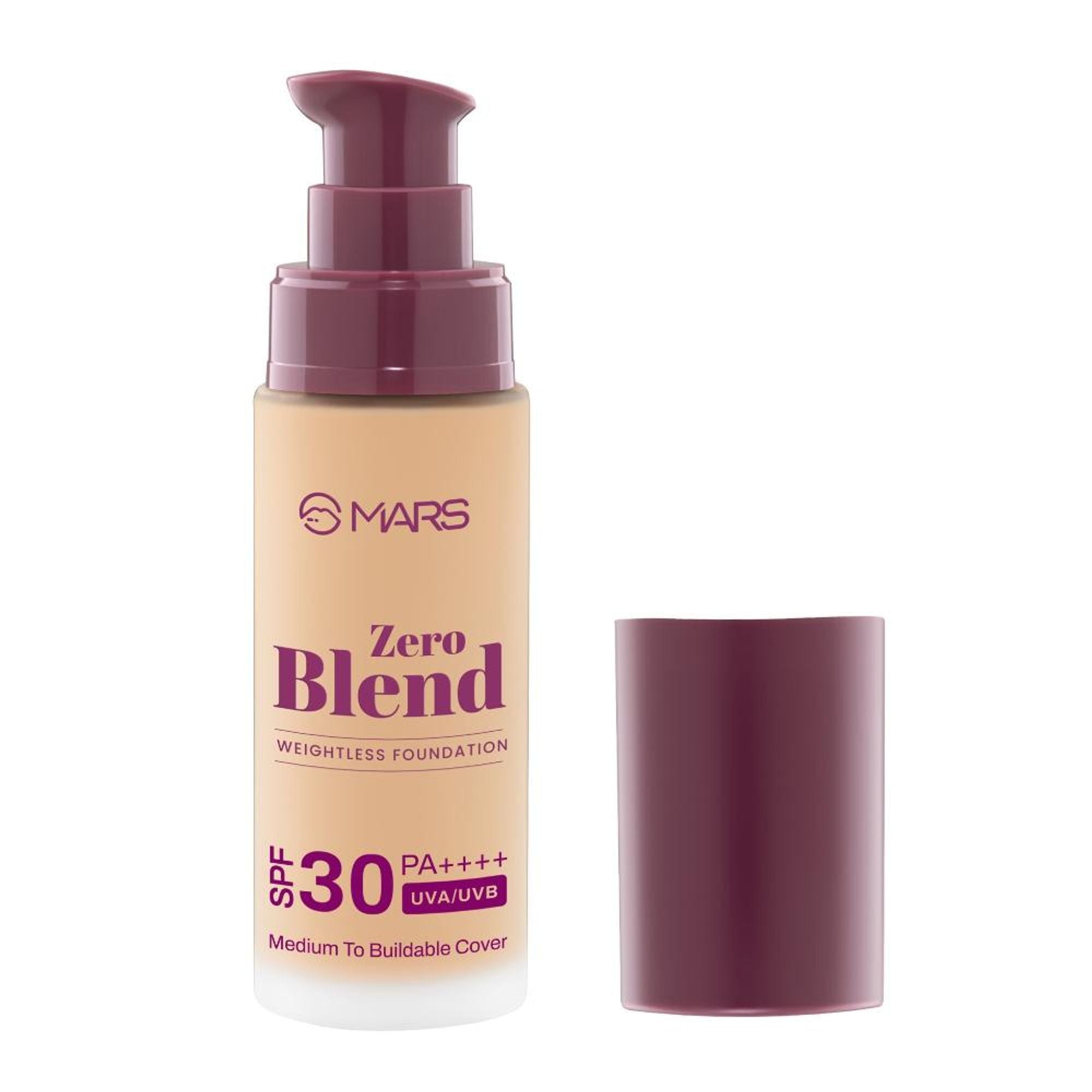 MARS Cosmetics SPF30 PA+++ Zero Blend Weightless Foundation - 08-Honey Nectar