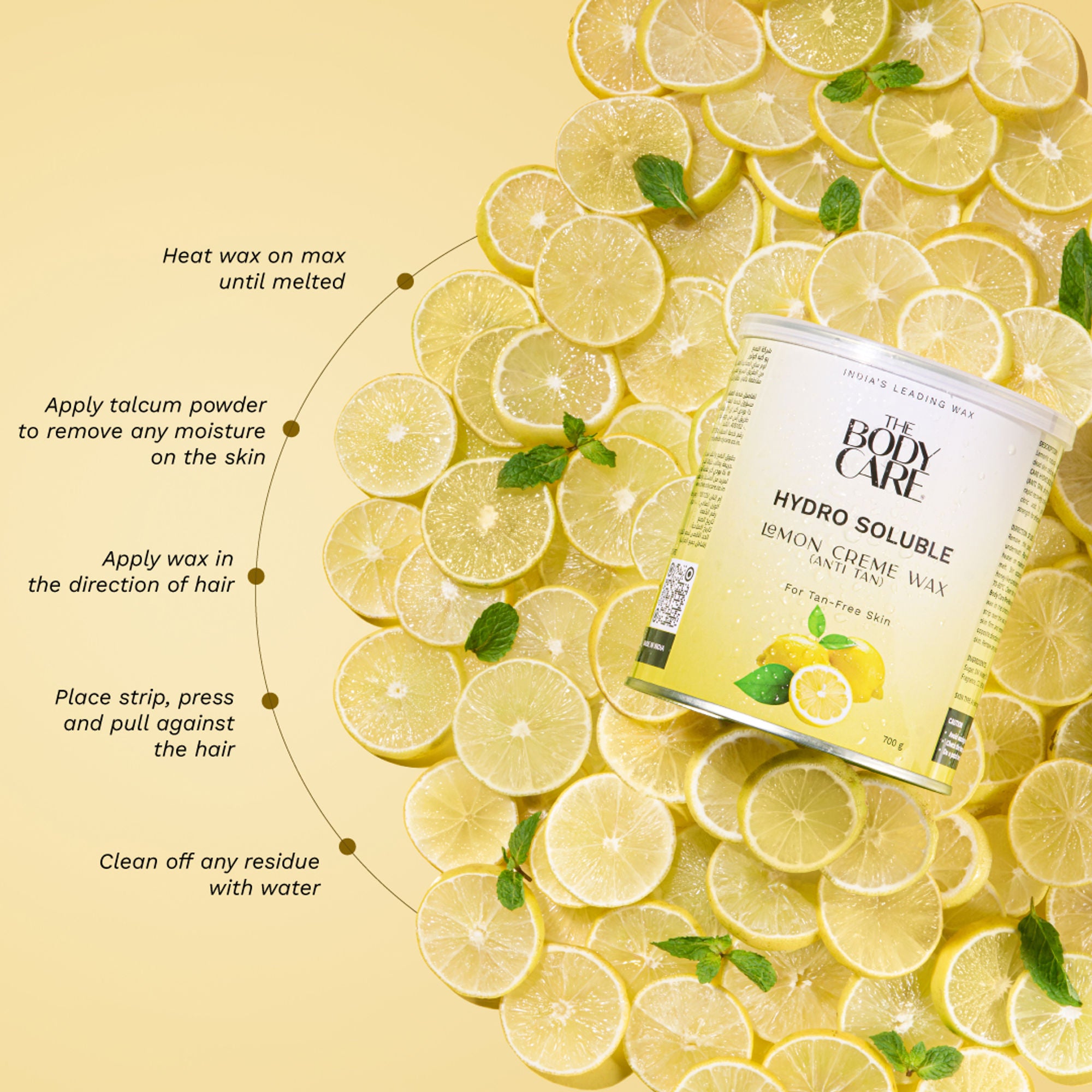 The Body Care Hydrosoluble Lemon Creme Wax (Anti Tan)