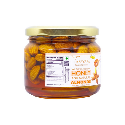 Tassyam Organics Wild Honey with California Almonds - Distacart