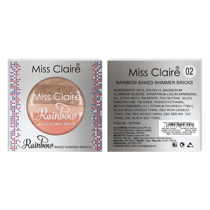 Miss Claire Rainbow Baked Shimmer Bricks - 2 - Distacart