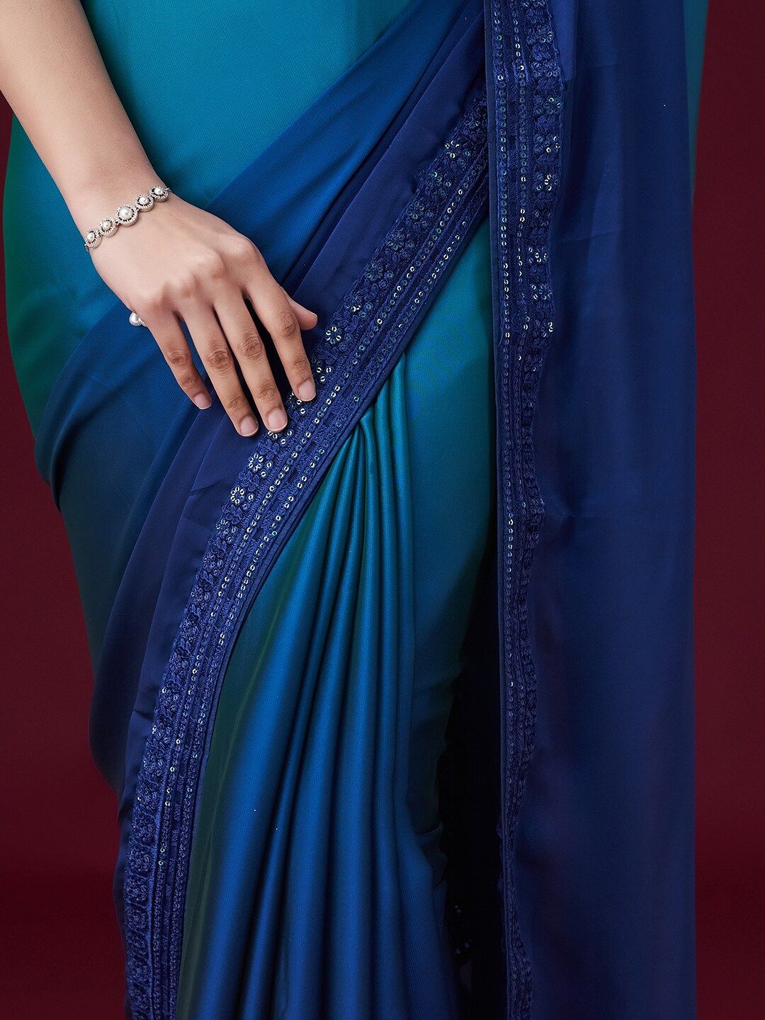 kasee Embroidered Sequinned Saree - Distacart