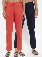 Thumbnail for TAG 7 Women Pack of 2 Solid Acrylic Leggings - Distacart