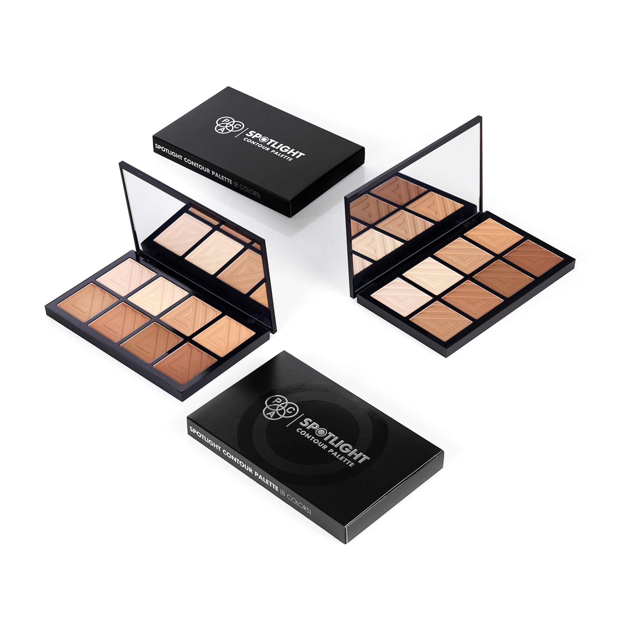 PAC Studio Spotlight Contour Palette X8 - All in One MUA Palette, High Payoff, Shades for every Skin Tone - Distacart