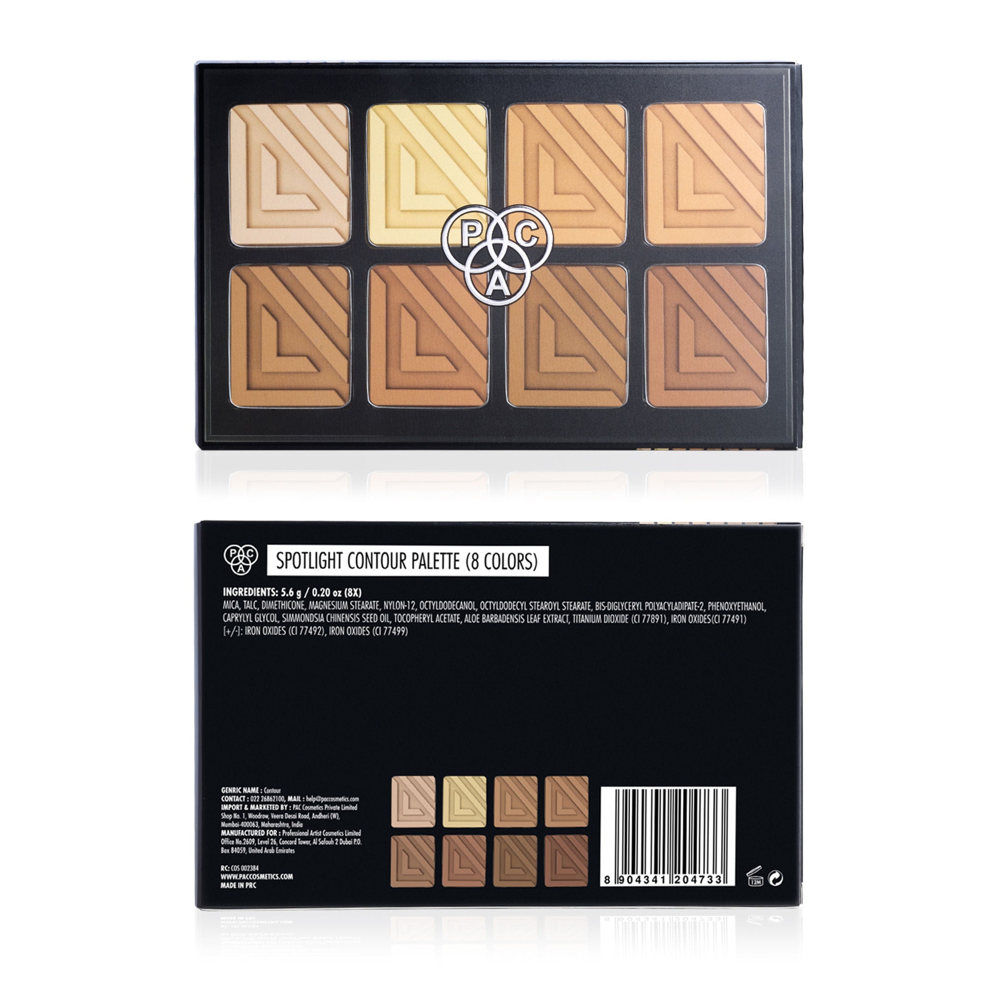 PAC Studio Spotlight Contour Palette X8 - All in One MUA Palette, High Payoff, Shades for every Skin Tone - Distacart