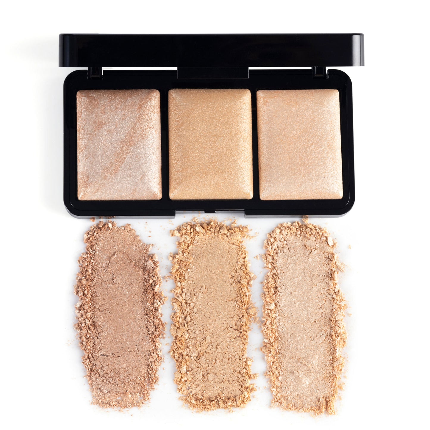 PAC Studio Trio Glow Highlighter X3 Gold - Ultra Blinding Finish, Silky Smooth Texture, Blends Seamlessly - Distacart