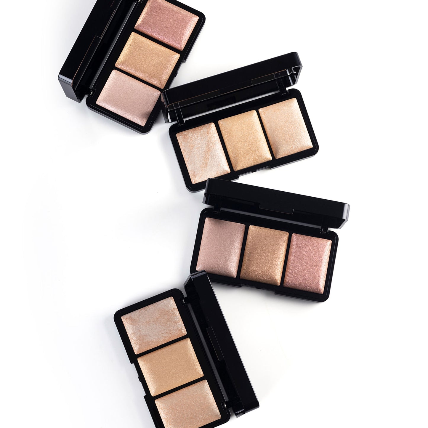 PAC Studio Trio Glow Highlighter X3 Gold - Ultra Blinding Finish, Silky Smooth Texture, Blends Seamlessly - Distacart