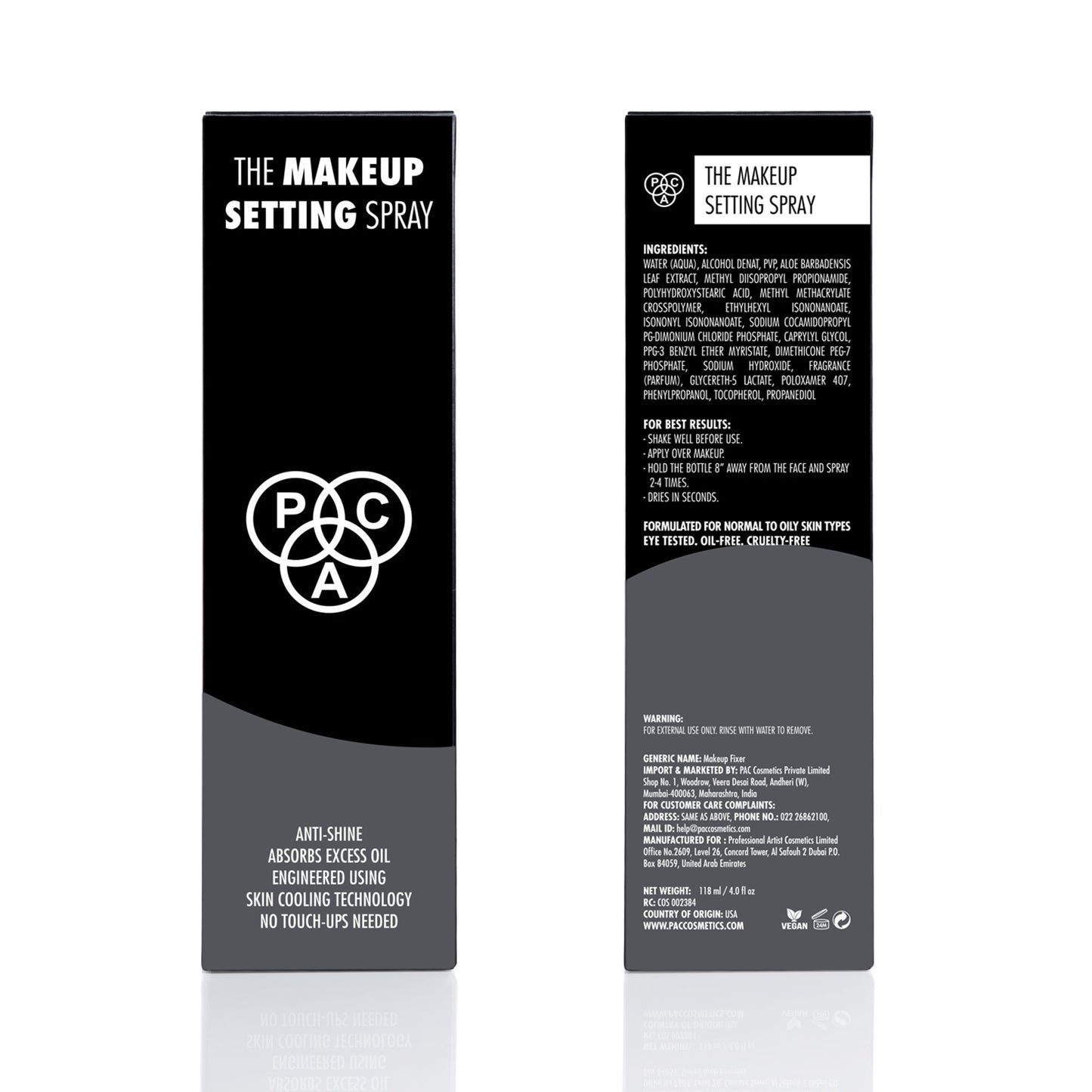 PAC Studio Oil Control Makeup Setting Spray - Lightweight Mist, Controls Oil & Prolongs Makeup Wear - Distacart