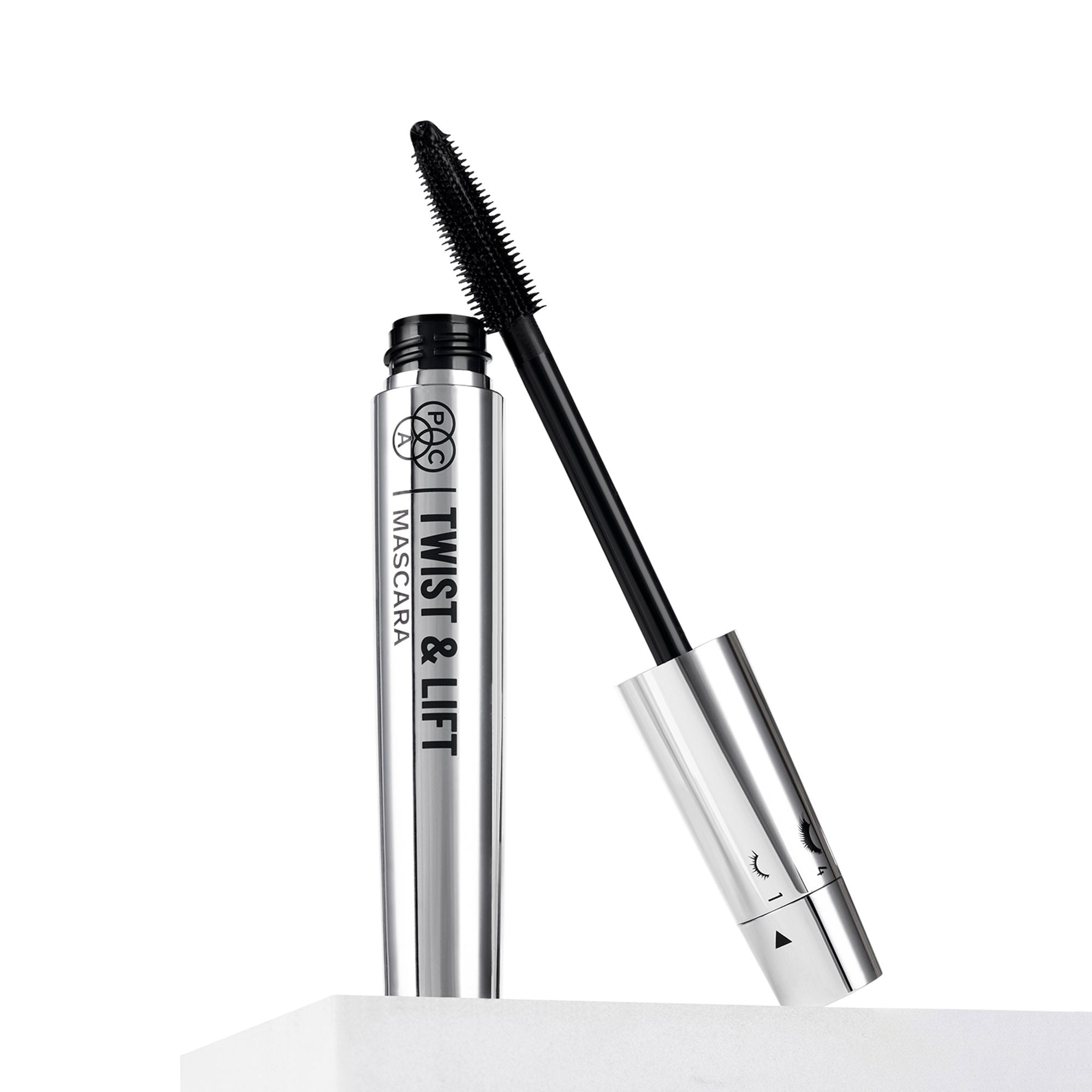 PAC Studio Twist & Lift Mascara - 4-in-1 Mascara Wand, Curls Defines Volumizes & Lifts, Waterproof