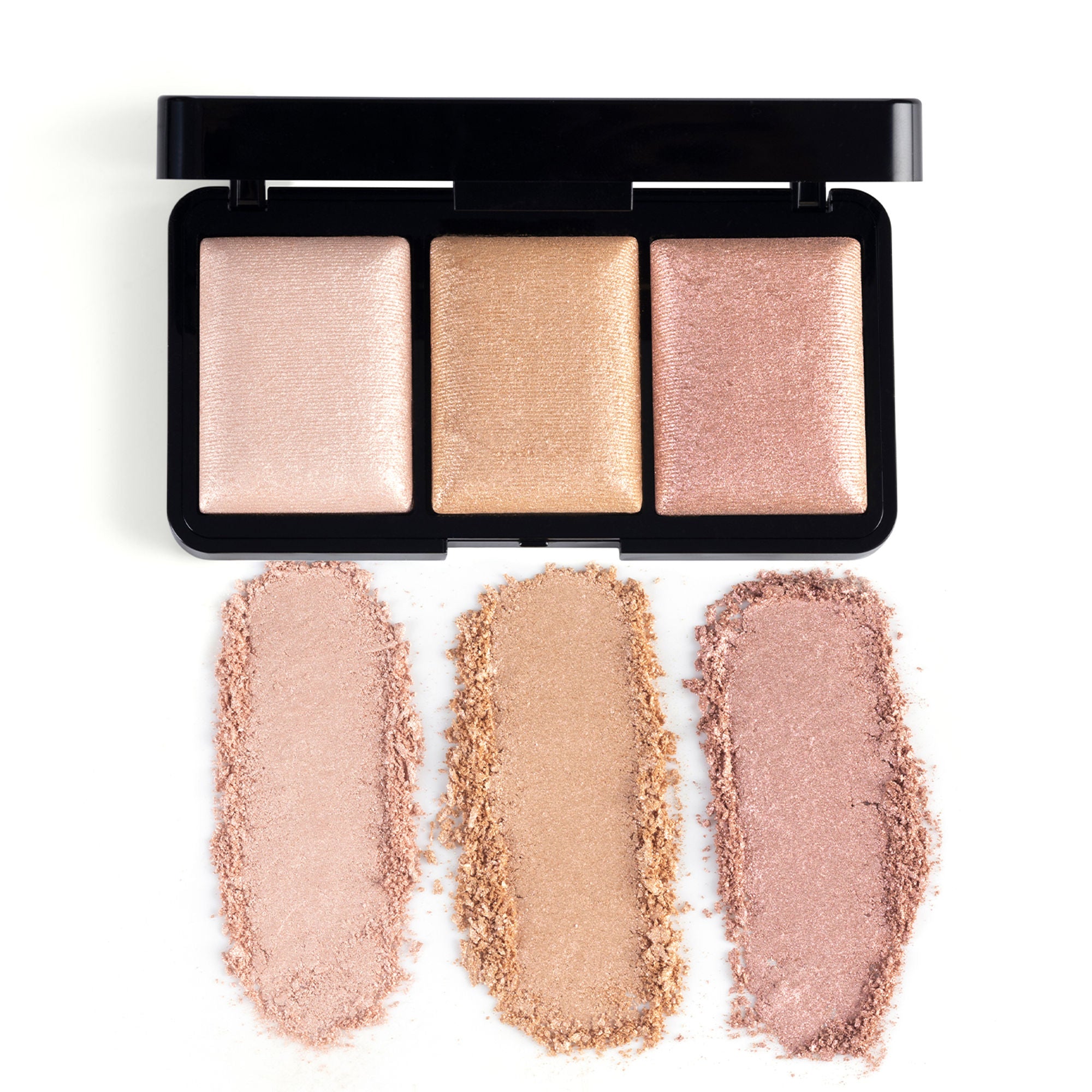 PAC Studio Trio Glow Highlighter X3 Pink - Ultra Blinding Finish, Silky Smooth Texture, Blends Seamlessly