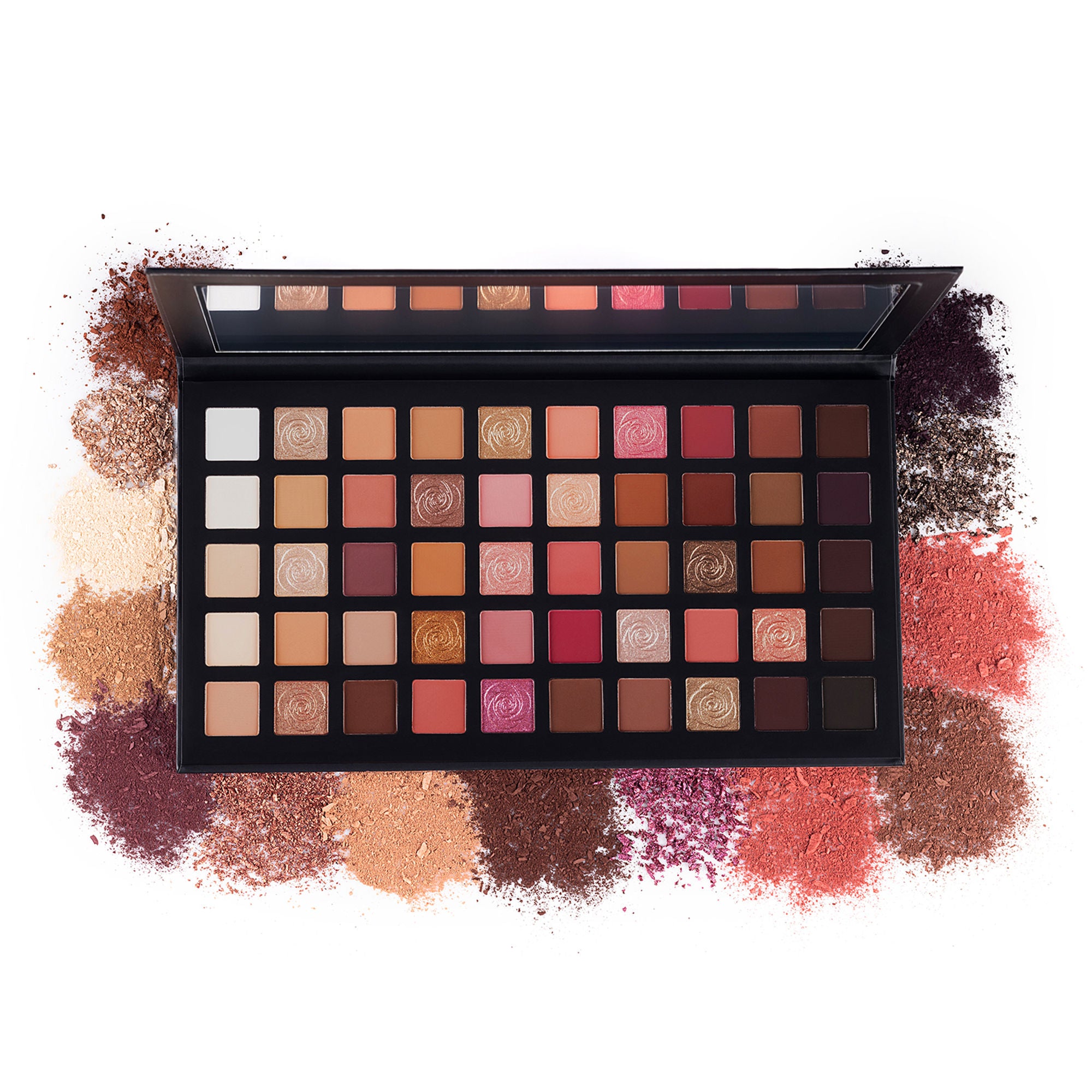 PAC Studio Rock & Rose Eyeshadow Palette - Blendable Mattes, Shimmers & Chromes, Perfect Transition Shades - Distacart