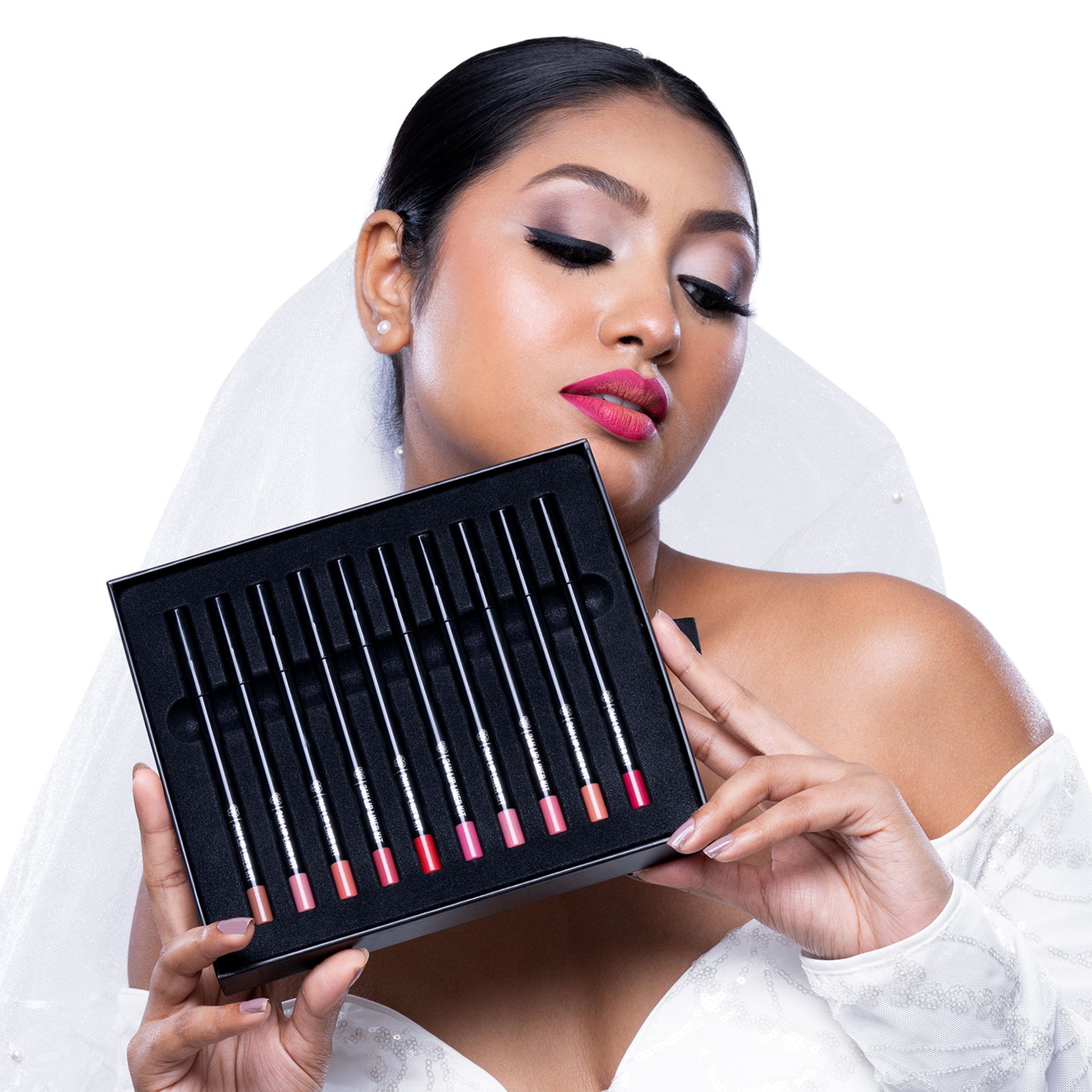 PAC Studio 24H Lip Liner Kit Bridal - 24H Comfortable Wear, Highly Pigmented, Waterproof & Smudgeproof - Distacart