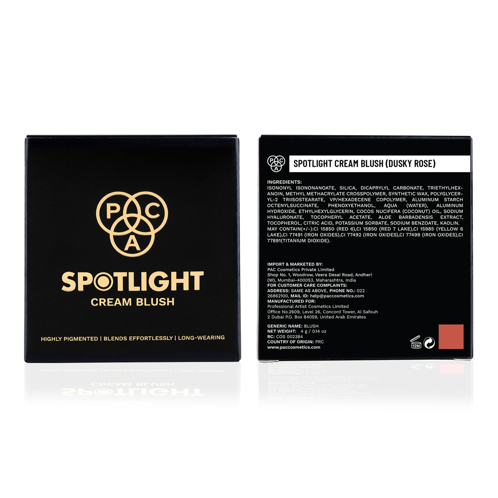 PAC Studio Spotlight Cream Blush - Dusky Rose - Distacart