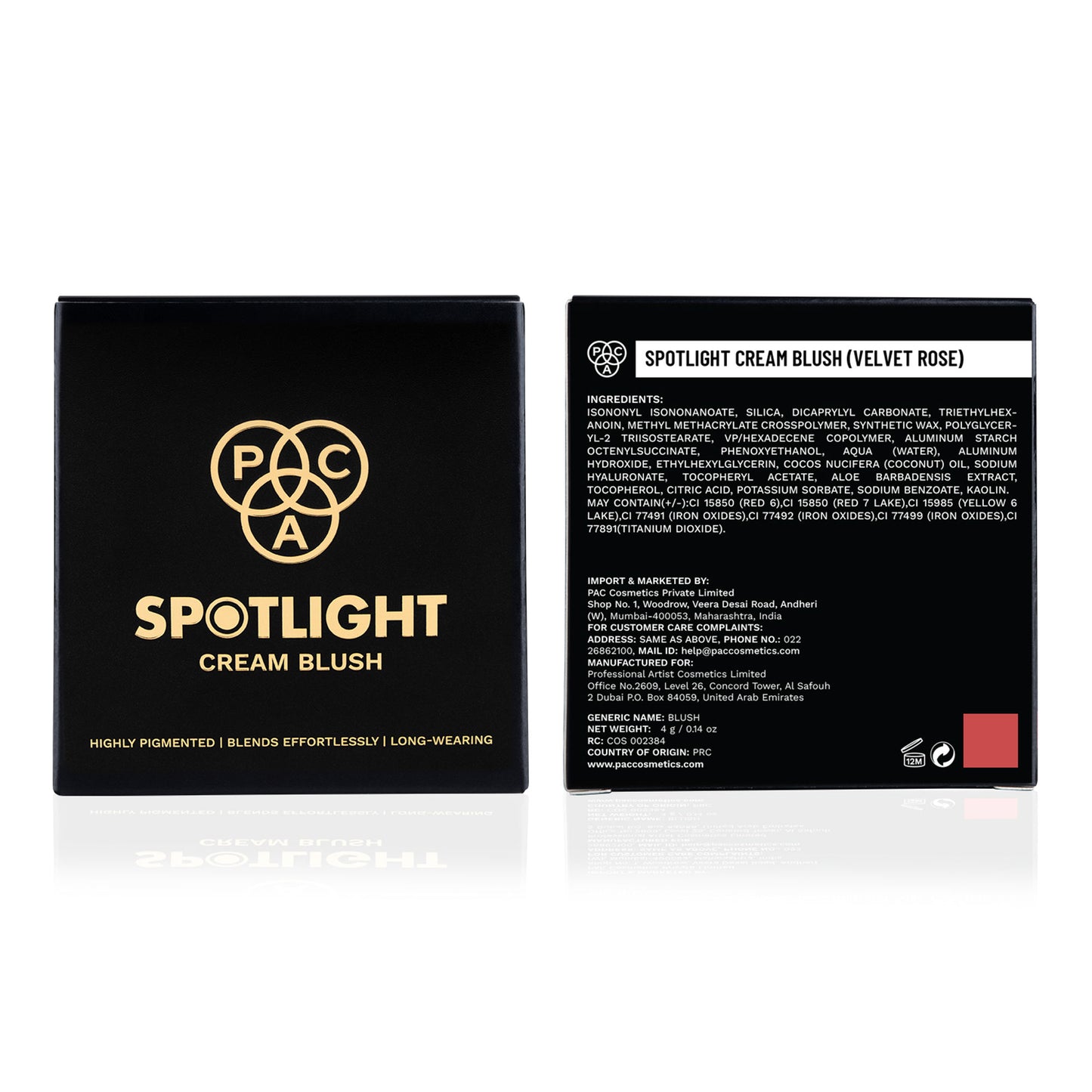 PAC Studio Spotlight Cream Blush - Velvet Rose - Distacart