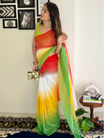 Thumbnail for Anouk Embellished Sequinned Pure Georgette Designer Saree - Distacart