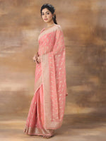 Thumbnail for kasee Floral Embroidered Saree With Blouse Piece - Distacart