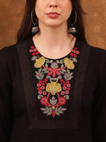 Thumbnail for Anouk Floral Yoke Design Thread Work Straight Kurta