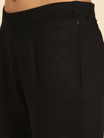 Thumbnail for All About You Women Black Ethnic Motifs Printed Regular Kurta with Trousers & With Dupatta - Distacart