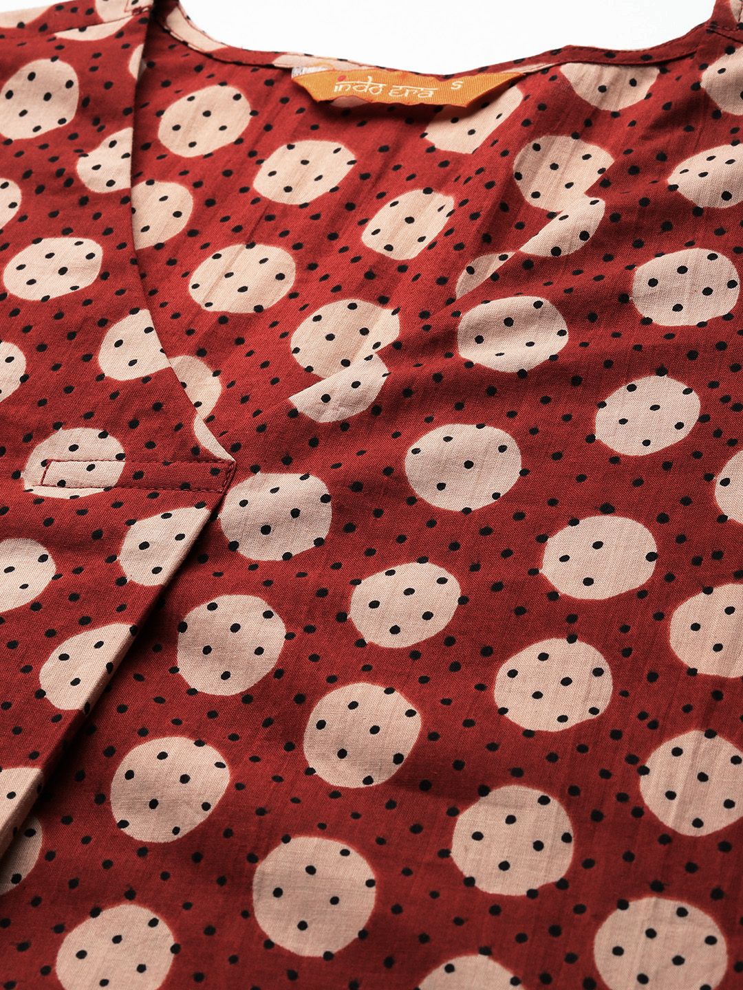 Indo Era Women Printed Pleated Pure Cotton Kurta with Trousers - Distacart