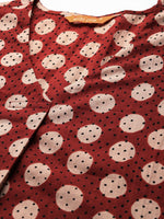 Thumbnail for Indo Era Women Printed Pleated Pure Cotton Kurta with Trousers