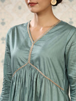 Thumbnail for Ode by House of Pataudi Gotta Patti Empire Kurta with Trousers & Dupatta - Distacart