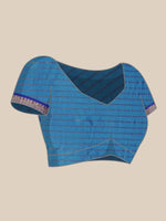Thumbnail for Anouk Blue & Gold-Toned Woven Design Pure Silk Banarasi Saree - Distacart