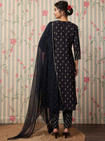 Thumbnail for Ode by House of Pataudi Floral Printed Regular Kurta with Trousers & With Dupatta - Distacart