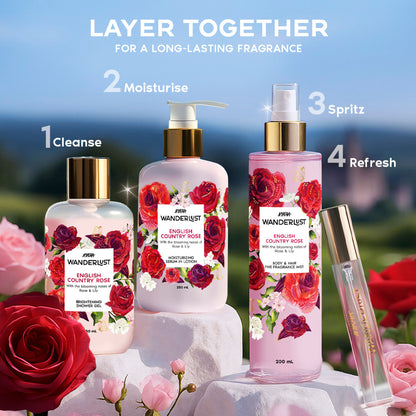 Wanderlust Shower Gels - English Country Rose - Distacart