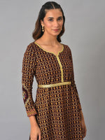 Thumbnail for AURELIA Ethnic Motifs A-Line Midi Dress