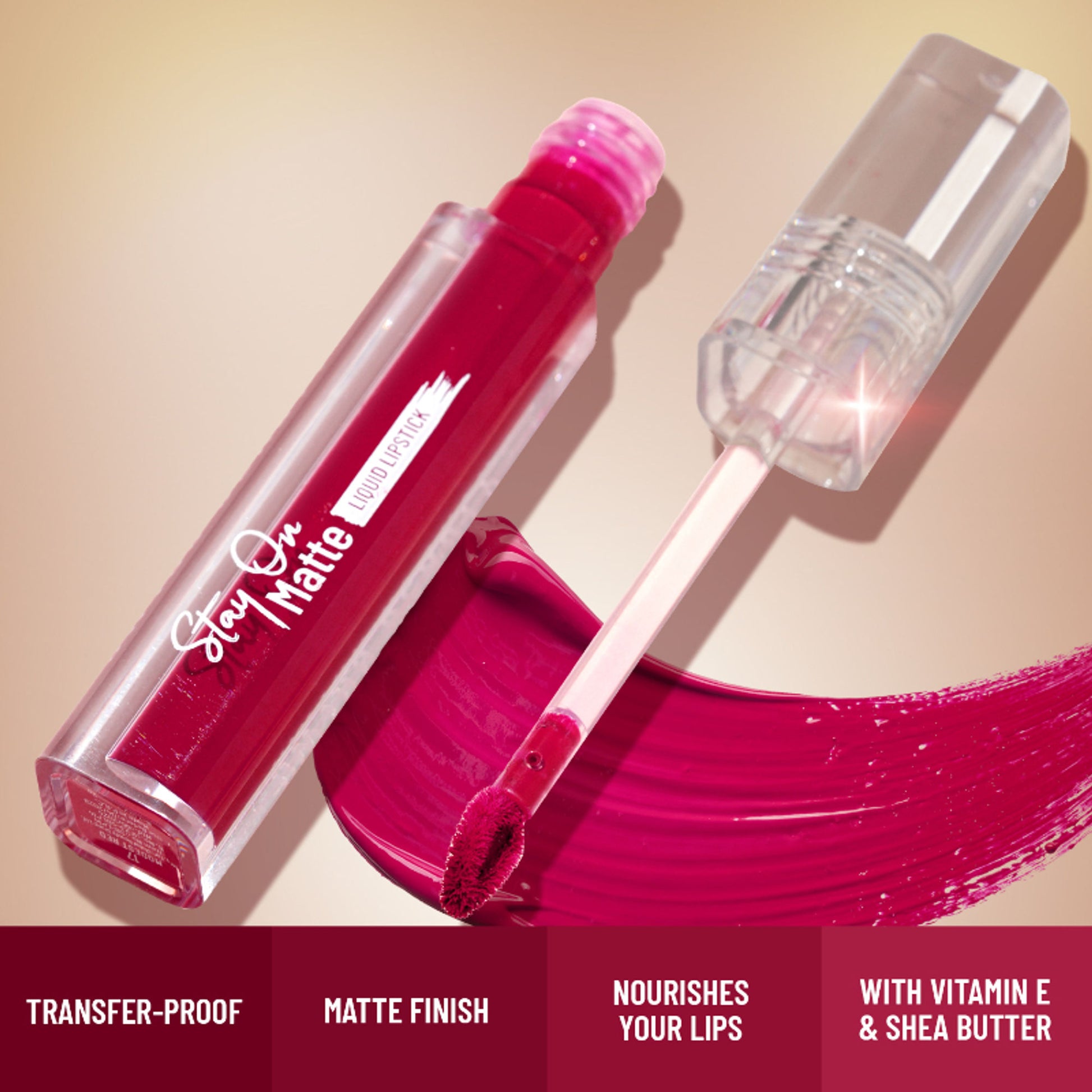 Swiss Beauty Stay On Matte Liquid Lipstick - 12 Love Pink - Distacart