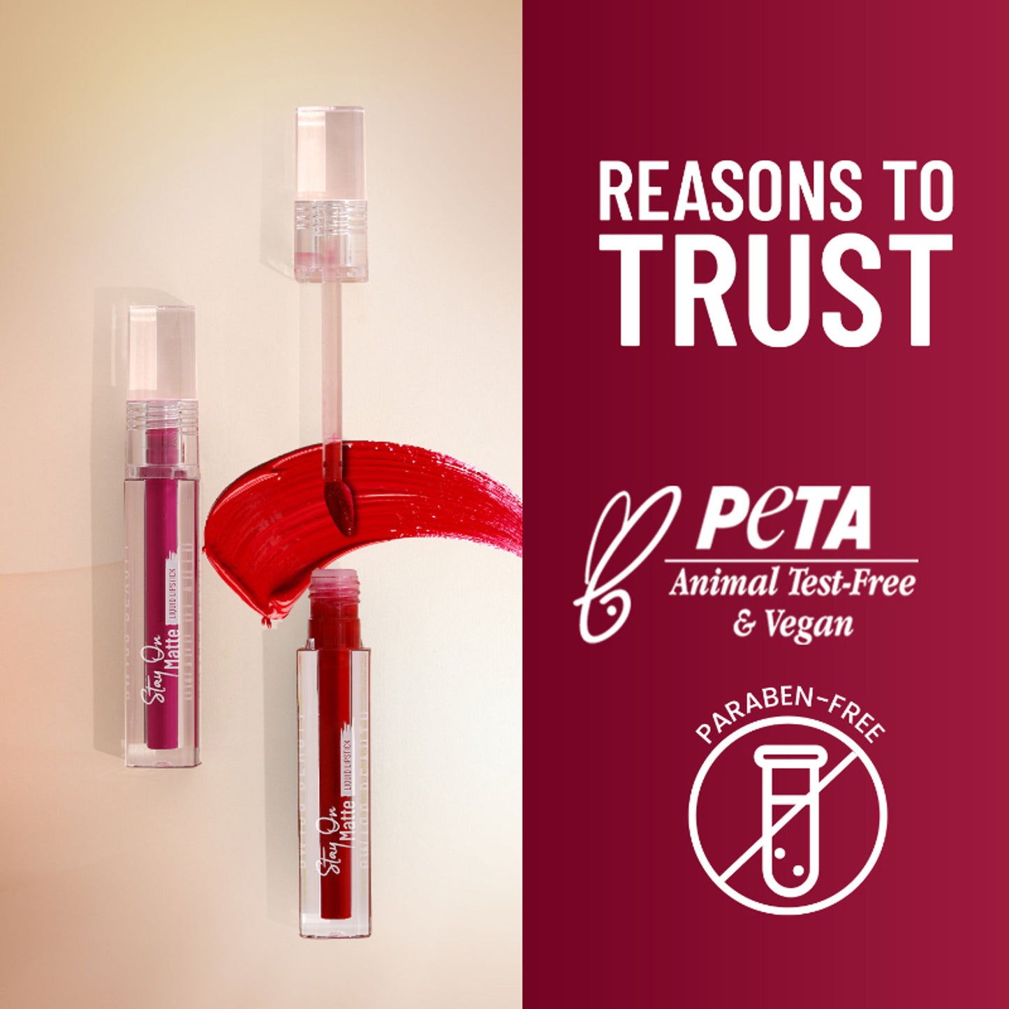 Swiss Beauty Stay On Matte Liquid Lipstick - 17 Modest Red - Distacart