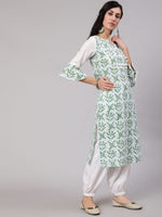 Thumbnail for Aks Tropical Printed Bell Sleeves Kurta - Distacart
