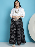 Thumbnail for TAG 7 Ethnic Motifs Printed Pure Cotton Flared Ethnic Palazzo