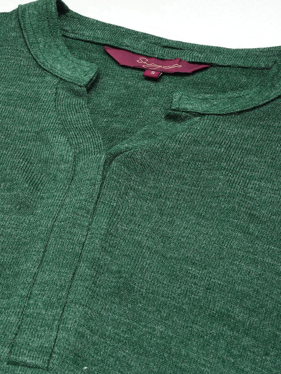 Sangria Mandarin Collar Straight Kurta - Distacart