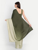 Thumbnail for kasee Green Colourblocked Satin Saree - Distacart