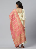 Thumbnail for AURELIA White Ethnic Motifs Satin Maxi Dress
