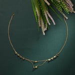 Thumbnail for AanyaCentric Gold-plated Jewelry Combo: Elegant Short Mangalsutra, Finger Ring, and American Diamond Earrings Set - Distacart